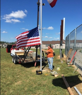 Christiansburg High School Flagpole